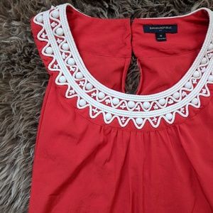 Banana Republic Red Beaded Blouse
